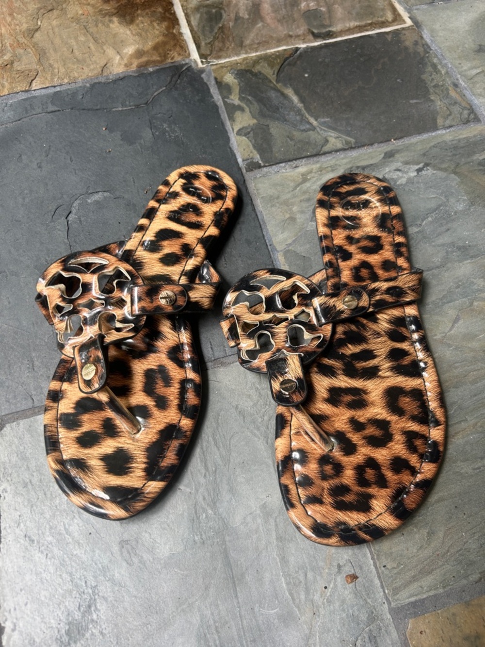 Tory Burch leopard sandals
